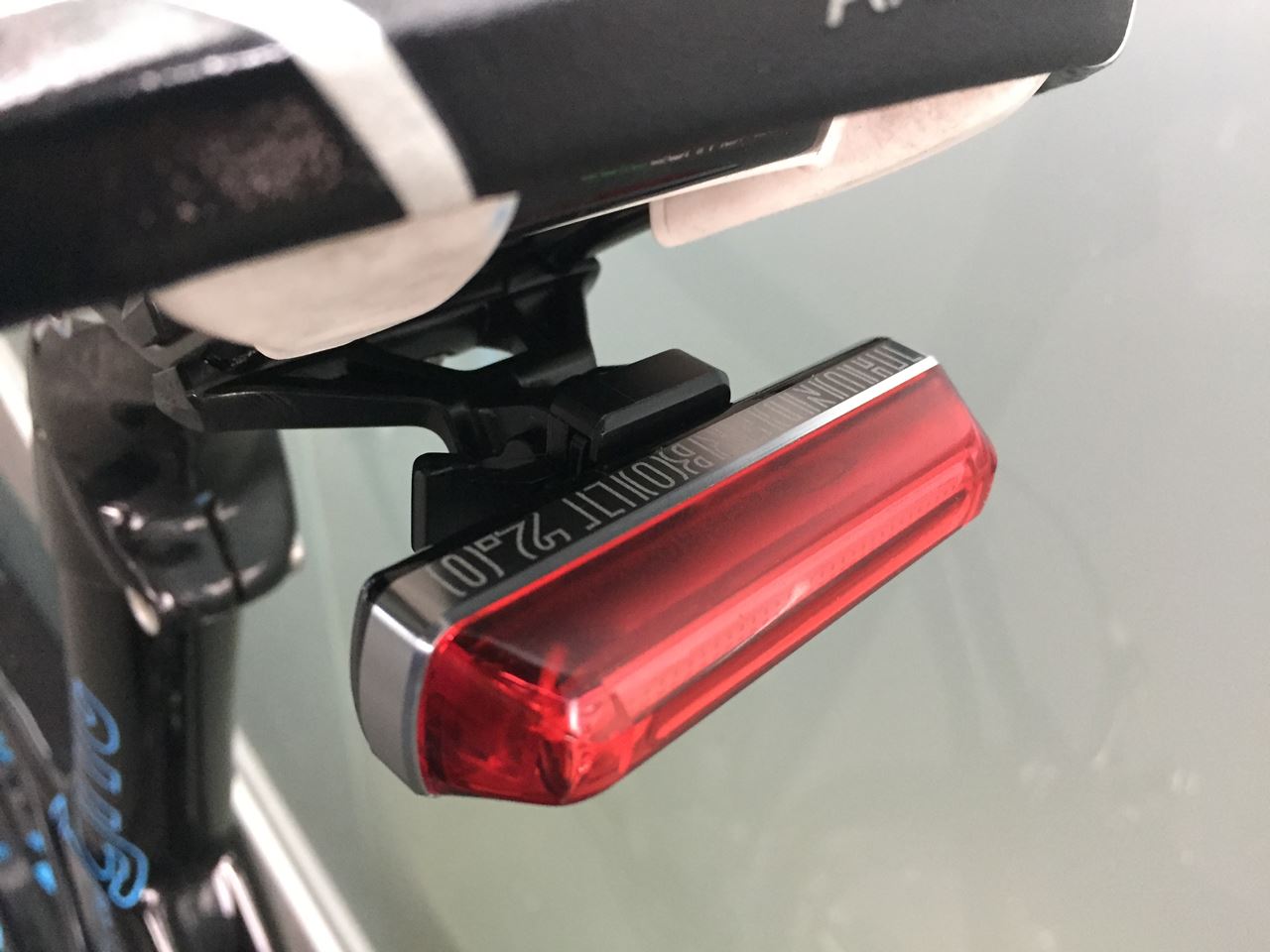 saddle rail mounted rear light